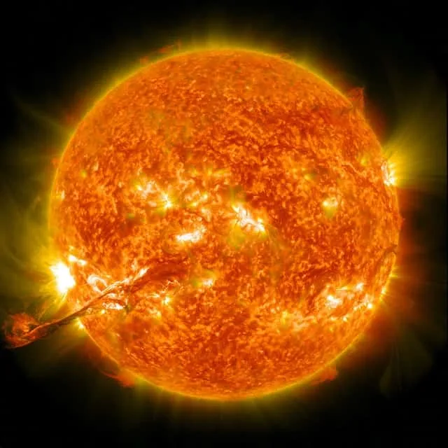 Close-up photo of the sun by Nasa